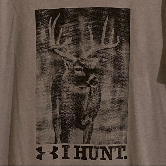 Under Armour Men’s “I Hunt” Gray Short Sleeve T Shirt Crew Neck Size L - Picture 3 of 10